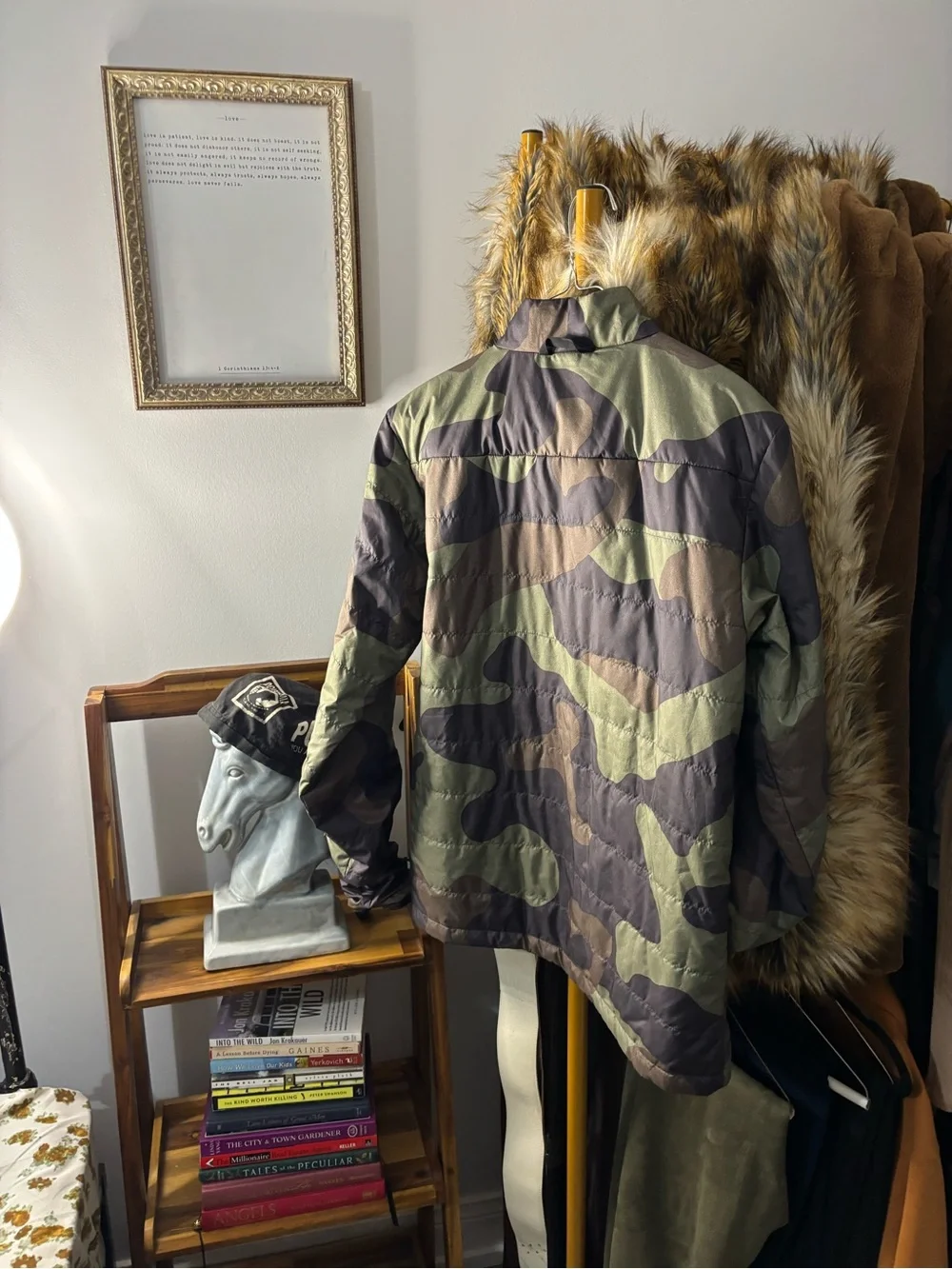 The North Face Men's Camo Puffer Jacket - Olive/Brown